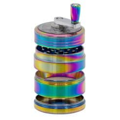 Alternative view of Grinder a Manovella Iridescente in Alluminio - 4 parti 53mm