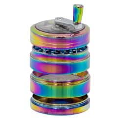 Alternative view of Grinder a Manovella Iridescente in Alluminio - 4 parti 63mm