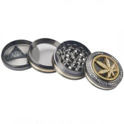 Alternative view of Grinder Bling Bling Leaf in Alluminio - 4 parti 50mm