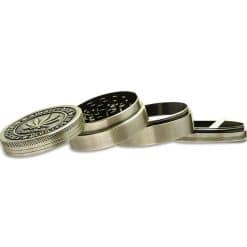 Alternative view of Grinder Amsterdam Leaf Oro in Alluminio - 4 parti 60mm