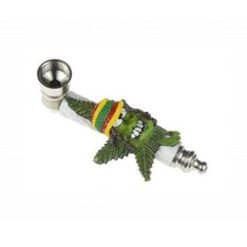 Pipa Cannabuds Rasta in Metallo - 10cm