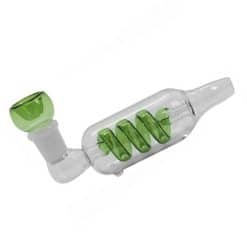 Pipa a Spirale Verde in Vetro - 13cm