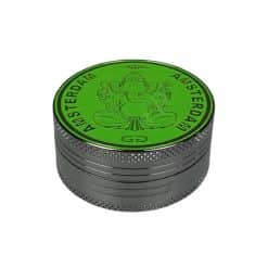 Grinder Amsterdam Ganesh Argento e Verde in Alluminio - 2 parti 50mm