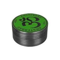Grinder Amsterdam Om Argento e Verde in Alluminio - 2 parti 60mm