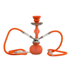 Narghilè 2 tubi Arancio fluo - 28cm