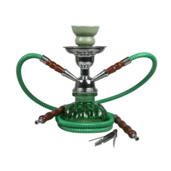 Narghilè 2 tubi Verde - 24cm