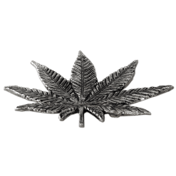 Portaincenso Foglia di Canapa in metallo - 13cm