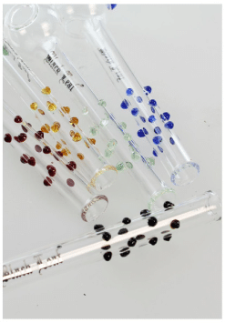 Alternative view of Oil Black Leaf Pipa in Vetro - 13.5cm