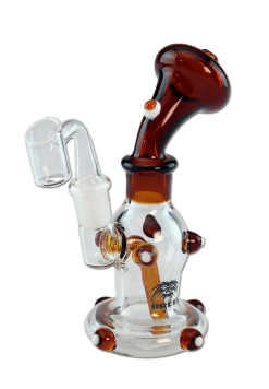 Breit Bong in Vetro con Banger per olio - Colore Marrone - 15.55cm