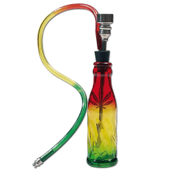 Bong Bottiglia Rasta in Vetro 15cm