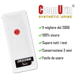 CleanUrin urina sintetica 25ml - Bustina di ricambio - Bollino Rosso