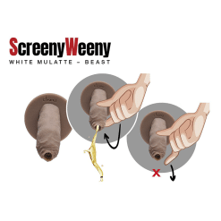 Alternative view of Screeny Weeny 6.0 - Beast White/Mulatte - Pene finto Bianco/Mulatto