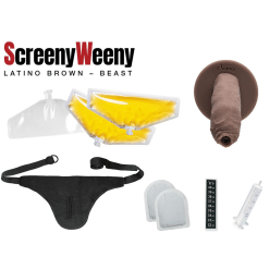 Alternative view of Screeny Weeny 6.0 - Beast Latino/Brown - Pene finto Marrone